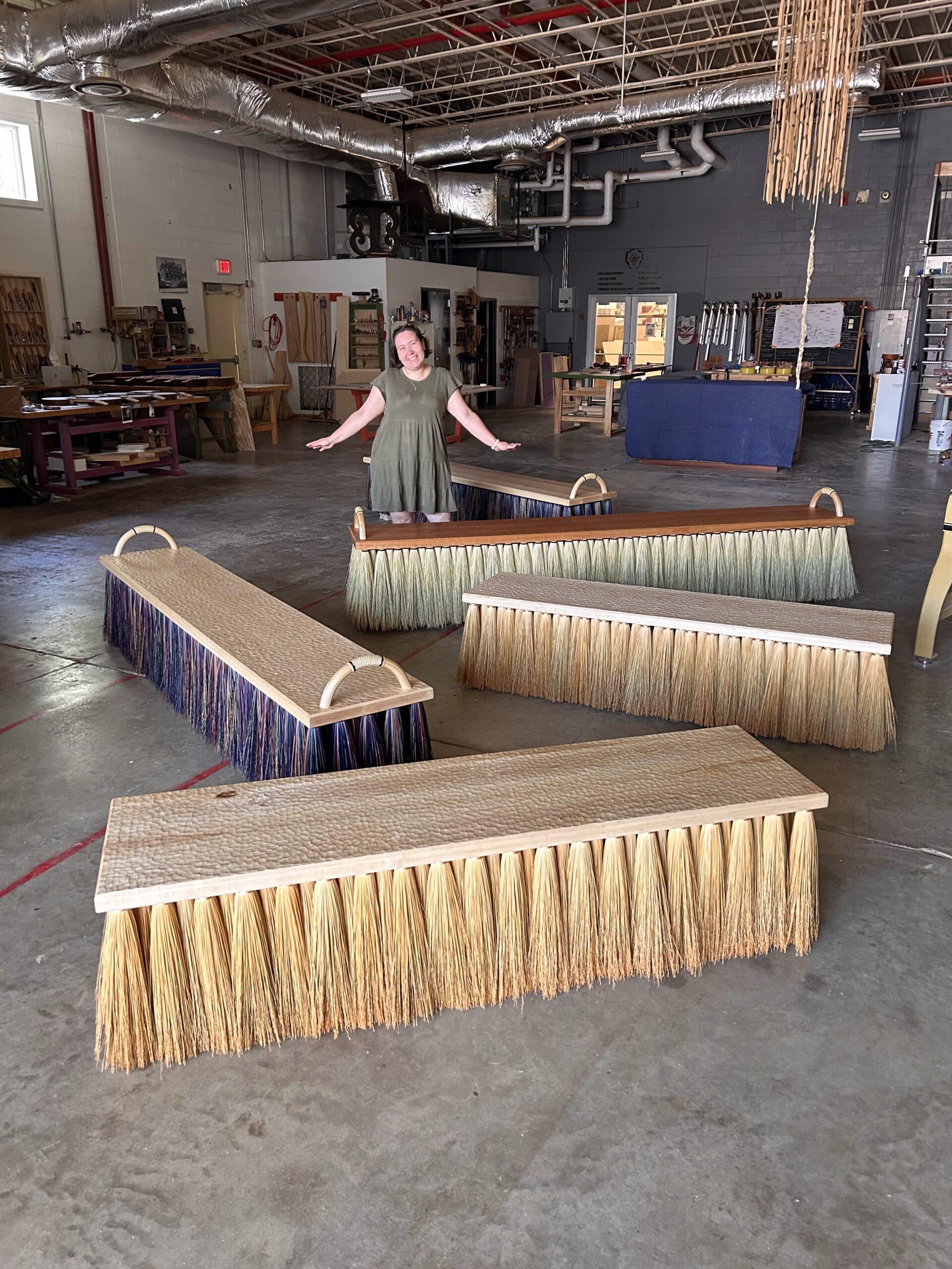A broom bench designed by Berea alum Katie Bister, has been selected for inclusion as part of the Renwick Gallery’s State Fairs: Growing American Craft exhibition Aug. 22-Sept. 7 at the Smithsonian American Art Museum’s Renwick Gallery in Washington, D.C.